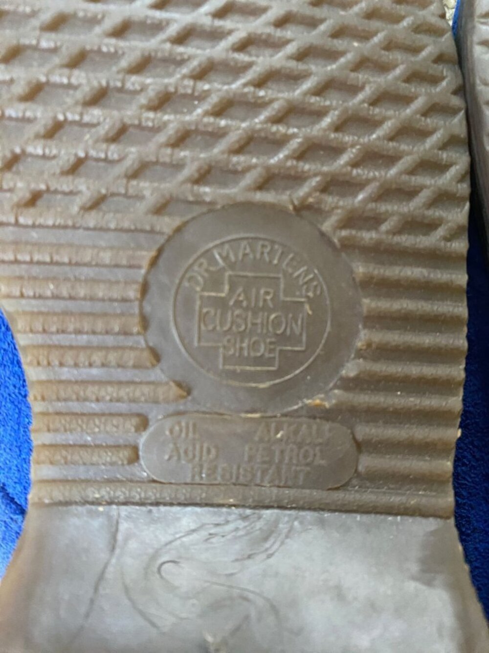 Rare Vtg Dr Martens Made in England Blue Suede Monk Strap Creepers UK 8 US 9 - Picture 10 of 14